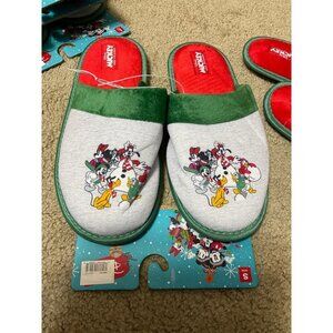 GroundUp Disney Mickey Mouse Christmas Slippers Small 9-10 NEW